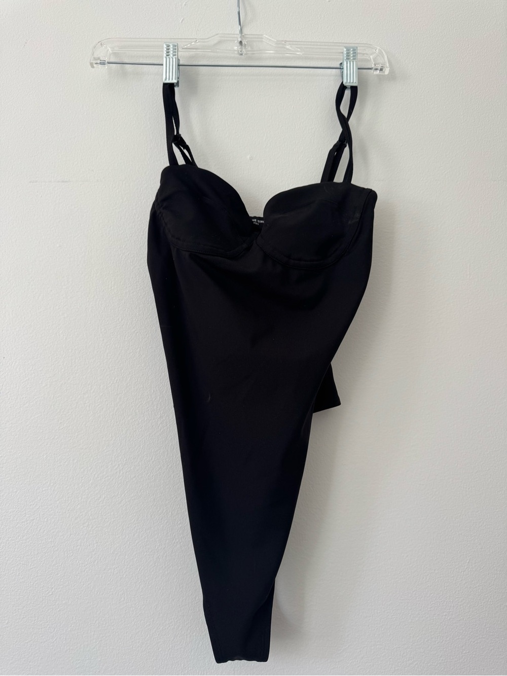 Anine Bing Black Sculpted Cup Bodysuit